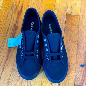 Superga. Full black. EU 36. US W 6.
